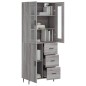 vidaXL Aparador alto madera contrachapada gris sonoma 69,5x34x180 cm vidaXL Aparador alto madera contrachapada gris sonoma 69,5x34x180 cm