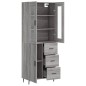 vidaXL Aparador alto madera contrachapada gris sonoma 69,5x34x180 cm vidaXL Aparador alto madera contrachapada gris sonoma 69,5x34x180 cm
