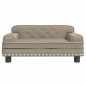 vidaXL Cama para perros de cuero sintético color capuchino 70x45x30 cm vidaXL Cama para perros de cuero sintético color capuchino 70x45x30 cm