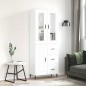 vidaXL Aparador alto madera contrachapada blanco 69,5x34x180 cm vidaXL Aparador alto madera contrachapada blanco 69,5x34x180 cm