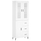 vidaXL Aparador alto madera contrachapada blanco 69,5x34x180 cm vidaXL Aparador alto madera contrachapada blanco 69,5x34x180 cm