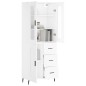 vidaXL Aparador alto madera contrachapada blanco 69,5x34x180 cm vidaXL Aparador alto madera contrachapada blanco 69,5x34x180 cm