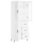 vidaXL Aparador alto madera contrachapada blanco 69,5x34x180 cm vidaXL Aparador alto madera contrachapada blanco 69,5x34x180 cm