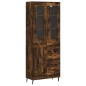 vidaXL Aparador alto madera contrachapada roble ahumado 69,5x34x180 cm vidaXL Aparador alto madera contrachapada roble ahumado 69,5x34x180 cm