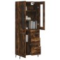 vidaXL Aparador alto madera contrachapada roble ahumado 69,5x34x180 cm vidaXL Aparador alto madera contrachapada roble ahumado 69,5x34x180 cm