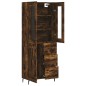 vidaXL Aparador alto madera contrachapada roble ahumado 69,5x34x180 cm vidaXL Aparador alto madera contrachapada roble ahumado 69,5x34x180 cm