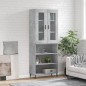 vidaXL Aparador alto madera contrachapada gris hormigón 69,5x34x180 cm vidaXL Aparador alto madera contrachapada gris hormigón 69,5x34x180 cm