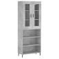 vidaXL Aparador alto madera contrachapada gris hormigón 69,5x34x180 cm vidaXL Aparador alto madera contrachapada gris hormigón 69,5x34x180 cm