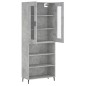 vidaXL Aparador alto madera contrachapada gris hormigón 69,5x34x180 cm vidaXL Aparador alto madera contrachapada gris hormigón 69,5x34x180 cm