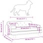 vidaXL Cama para perros de cuero sintético color capuchino 70x45x30 cm vidaXL Cama para perros de cuero sintético color capuchino 70x45x30 cm