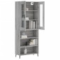 vidaXL Aparador alto madera contrachapada gris sonoma 69,5x34x180 cm vidaXL Aparador alto madera contrachapada gris sonoma 69,5x34x180 cm