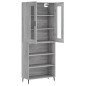 vidaXL Aparador alto madera contrachapada gris sonoma 69,5x34x180 cm vidaXL Aparador alto madera contrachapada gris sonoma 69,5x34x180 cm