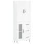 vidaXL Aparador alto madera contrachapada blanco brillo 69,5x34x180 cm vidaXL Aparador alto madera contrachapada blanco brillo 69,5x34x180 cm