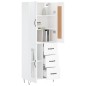 vidaXL Aparador alto madera contrachapada blanco brillo 69,5x34x180 cm vidaXL Aparador alto madera contrachapada blanco brillo 69,5x34x180 cm