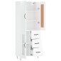 vidaXL Aparador alto madera contrachapada blanco brillo 69,5x34x180 cm vidaXL Aparador alto madera contrachapada blanco brillo 69,5x34x180 cm