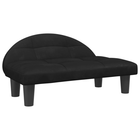 vidaXL Cama para perros de terciopelo negra 70x52x30 cm