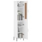 vidaXL Aparador alto madera contrachapada blanco 34,5x34x180 cm vidaXL Aparador alto madera contrachapada blanco 34,5x34x180 cm