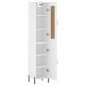 vidaXL Aparador alto madera contrachapada blanco 34,5x34x180 cm vidaXL Aparador alto madera contrachapada blanco 34,5x34x180 cm