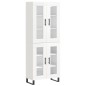 vidaXL Aparador alto madera contrachapada blanco brillo 69,5x34x180 cm vidaXL Aparador alto madera contrachapada blanco brillo 69,5x34x180 cm