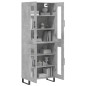 vidaXL Aparador alto madera contrachapada gris hormigón 69,5x34x180 cm vidaXL Aparador alto madera contrachapada gris hormigón 69,5x34x180 cm