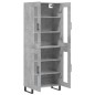 vidaXL Aparador alto madera contrachapada gris hormigón 69,5x34x180 cm vidaXL Aparador alto madera contrachapada gris hormigón 69,5x34x180 cm