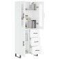 vidaXL Aparador alto madera contrachapada blanco brillo 69,5x34x180 cm vidaXL Aparador alto madera contrachapada blanco brillo 69,5x34x180 cm