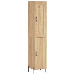 vidaXL Aparador de madera contrachapada roble Sonoma 34,5x34x180 cm