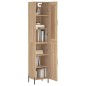 vidaXL Aparador de madera contrachapada roble Sonoma 34,5x34x180 cm vidaXL Aparador de madera contrachapada roble Sonoma 34,5x34x180 cm