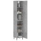vidaXL Aparador de madera contrachapada gris hormigón 34,5x34x180 cm vidaXL Aparador de madera contrachapada gris hormigón 34,5x34x180 cm
