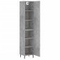 vidaXL Aparador de madera contrachapada gris hormigón 34,5x34x180 cm vidaXL Aparador de madera contrachapada gris hormigón 34,5x34x180 cm