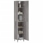 vidaXL Aparador alto madera contrachapada gris Sonoma 34,5x34x180 cm vidaXL Aparador alto madera contrachapada gris Sonoma 34,5x34x180 cm