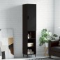 vidaXL Aparador de madera contrachapada negro 34,5x34x180 cm vidaXL Aparador de madera contrachapada negro 34,5x34x180 cm