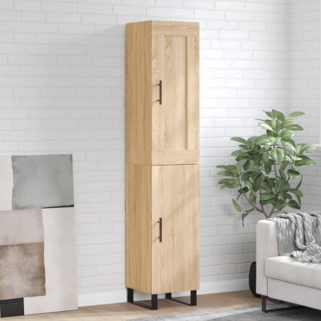 vidaXL Aparador de madera contrachapada roble Sonoma 34,5x34x180 cm