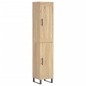 vidaXL Aparador de madera contrachapada roble Sonoma 34,5x34x180 cm vidaXL Aparador de madera contrachapada roble Sonoma 34,5x34x180 cm