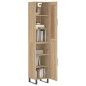 vidaXL Aparador de madera contrachapada roble Sonoma 34,5x34x180 cm vidaXL Aparador de madera contrachapada roble Sonoma 34,5x34x180 cm