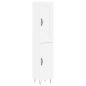 vidaXL Aparador alto madera contrachapada blanco 34,5x34x180 cm vidaXL Aparador alto madera contrachapada blanco 34,5x34x180 cm