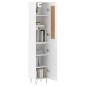 vidaXL Aparador alto madera contrachapada blanco brillo 34,5x34x180 cm vidaXL Aparador alto madera contrachapada blanco brillo 34,5x34x180 cm
