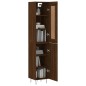 vidaXL Aparador alto madera contrachapada roble marrón 34,5x34x180 cm vidaXL Aparador alto madera contrachapada roble marrón 34,5x34x180 cm