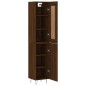 vidaXL Aparador alto madera contrachapada roble marrón 34,5x34x180 cm vidaXL Aparador alto madera contrachapada roble marrón 34,5x34x180 cm