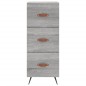 vidaXL Aparador alto madera contrachapada gris Sonoma 34,5x34x180 cm vidaXL Aparador alto madera contrachapada gris Sonoma 34,5x34x180 cm