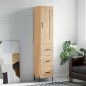 vidaXL Aparador de madera contrachapada roble Sonoma 34,5x34x180 cm vidaXL Aparador de madera contrachapada roble Sonoma 34,5x34x180 cm
