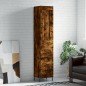 vidaXL Aparador de madera contrachapada roble ahumado 34,5x34x180 cm vidaXL Aparador de madera contrachapada roble ahumado 34,5x34x180 cm