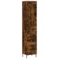 vidaXL Aparador de madera contrachapada roble ahumado 34,5x34x180 cm vidaXL Aparador de madera contrachapada roble ahumado 34,5x34x180 cm