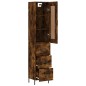 vidaXL Aparador de madera contrachapada roble ahumado 34,5x34x180 cm vidaXL Aparador de madera contrachapada roble ahumado 34,5x34x180 cm
