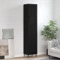 vidaXL Aparador de madera contrachapada negro 34,5x34x180 cm