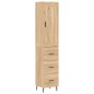 vidaXL Aparador de madera contrachapada roble Sonoma 34,5x34x180 cm vidaXL Aparador de madera contrachapada roble Sonoma 34,5x34x180 cm