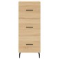 vidaXL Aparador de madera contrachapada roble Sonoma 34,5x34x180 cm vidaXL Aparador de madera contrachapada roble Sonoma 34,5x34x180 cm