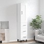 vidaXL Aparador alto madera contrachapada blanco brillo 34,5x34x180 cm vidaXL Aparador alto madera contrachapada blanco brillo 34,5x34x180 cm