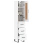 vidaXL Aparador alto madera contrachapada blanco brillo 34,5x34x180 cm vidaXL Aparador alto madera contrachapada blanco brillo 34,5x34x180 cm
