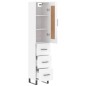 vidaXL Aparador alto madera contrachapada blanco brillo 34,5x34x180 cm vidaXL Aparador alto madera contrachapada blanco brillo 34,5x34x180 cm